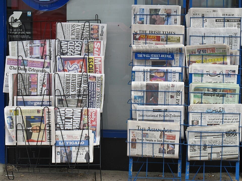 International newspapers at a suburban newsagents shop geograph org uk 1840074