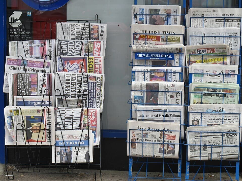 International newspapers at a suburban newsagents shop geograph org uk 1840074